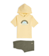 EMPORIO ARMANI COTTON HOODIE AND SHORTS SET (4-16 YEARS)