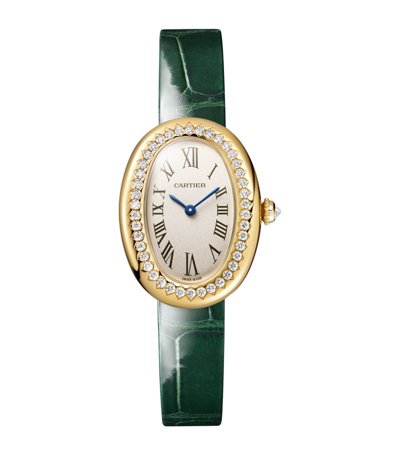 Cartier Small Yellow Gold And Diamond Baignoire Watch 23.1mm