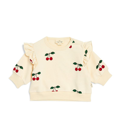 Konges Sløjd Organic Cotton Cherries Sweatshirt (3 Months-4 Years) In Multi