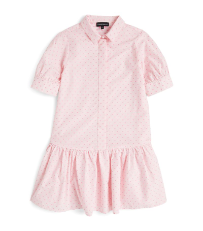 Emporio Armani Kids' Cotton Heart Print Dress (4-14 Years) In Multi