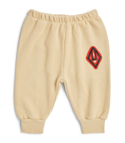 The Animals Observatory Cotton Logo Sweatpants (6-18 Months) In Beige