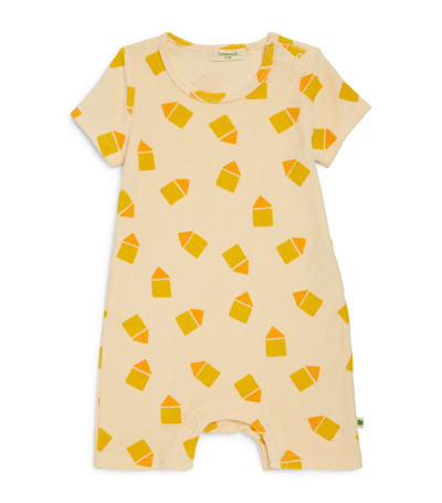 The Bonnie Mob Organic Cotton Playsuit (0-18 Months) In Yellow