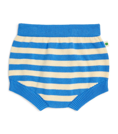 The Bonnie Mob Organic Cotton Striped Bloomers (3-24 Months) In Blue