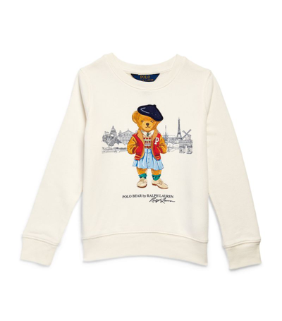 Ralph Lauren Kids' Polo Bear-print Fleece Sweatshirt In White