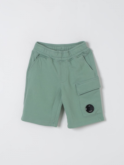 C.p. Company Shorts  Kids Color Green In Green