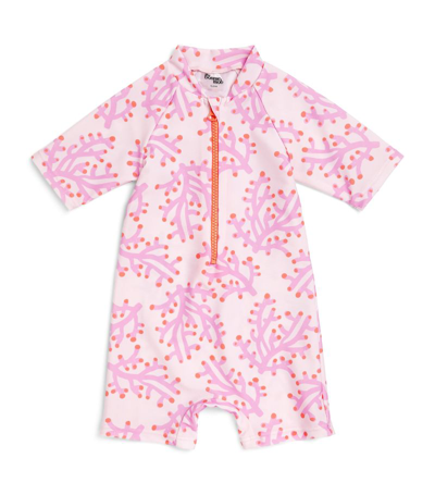 The Bonnie Mob Coral Uv Rash Suit (0-24 Months) In Pink