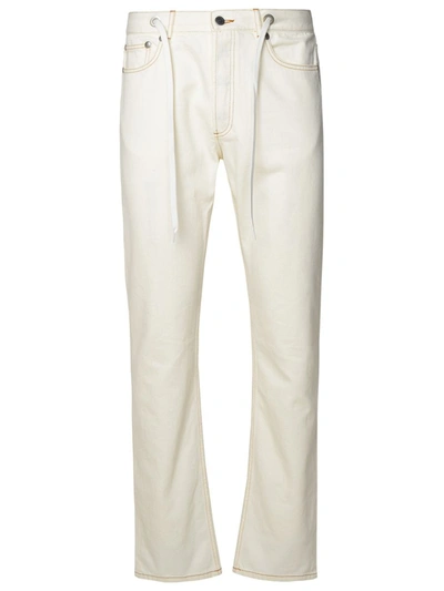 Apc Sureau Ivory Cotton Jeans In Cream