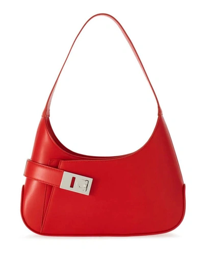 Ferragamo Hobo Shoulder Bag In Red