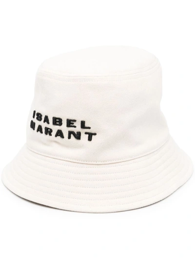 Isabel Marant Haley Cotton Bucket Hat In Beige