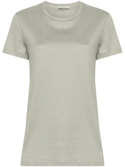Moncler Logo-patch Cotton T-shirt In Grey