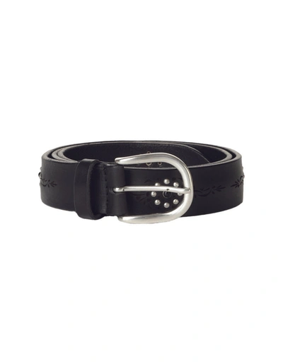 Orciani Blade Belt With Cabochon In Black