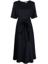 P.a.r.o.s.h Parosh Short Sleeves Crew Neck Chemisier Dress In 012