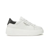 Twinset Two-tone Leather Low-top Sneakers In White