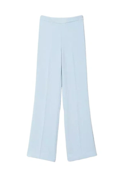 Twinset Twin-set Trousers In Clear Blue