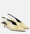 Jacquemus Les Slingbacks Cubisto Leather Pumps In Yellow