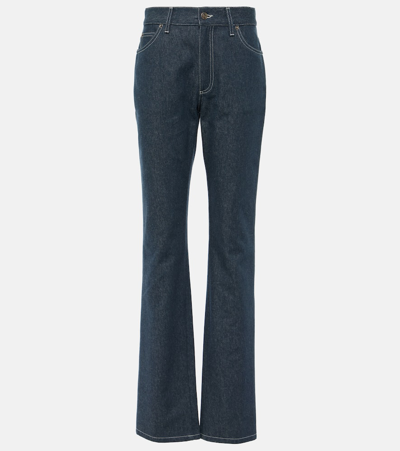 Loro Piana Nedar High-rise Straight Jeans In Surge Blue