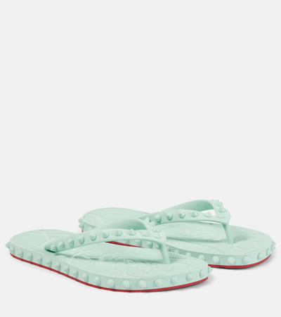 Christian Louboutin Super Lubi Flip Thong Sandals In Iceberg