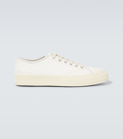 Common Projects Men's Tournament Low Canvas Sneakers In White