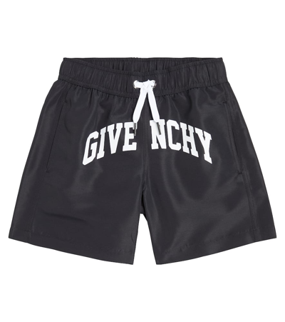 Givenchy Kids' Logo Swim Trunks In Black