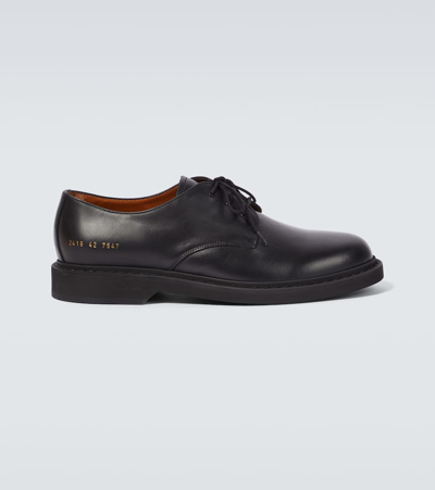 Common Projects Leather Derby Shoes In Black