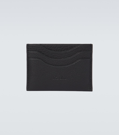 Loro Piana Extra Leather Card Holder In Black