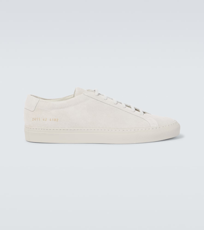 Common Projects Original Achilles Suede Trainers In Off White