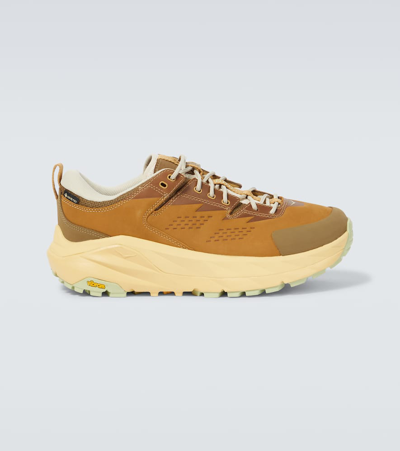 Hoka One One Kaha Low Running Shoes In Wheat / Mushroom