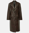 Acne Studios Ovittor Faux Leather Coat In Brown