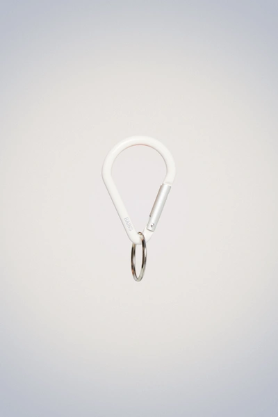 Rains Drop Carabiner In White