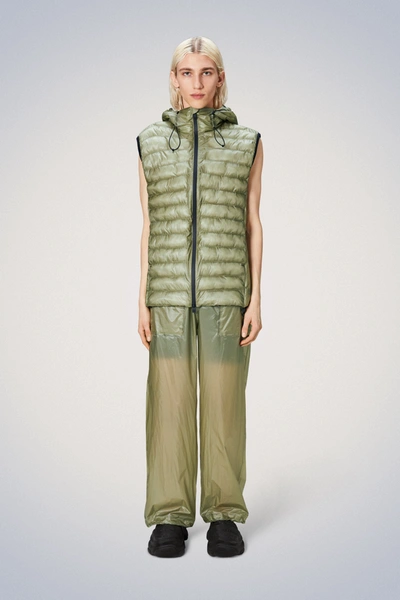 Rains Kaunas Hooded Vest In Green