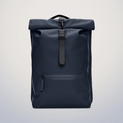 Rains Rolltop Rucksack In Navy