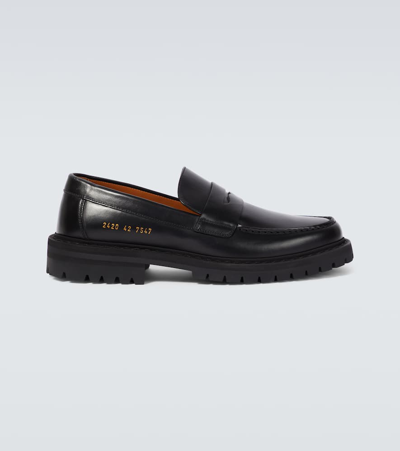 Common Projects Leather Loafers In Black