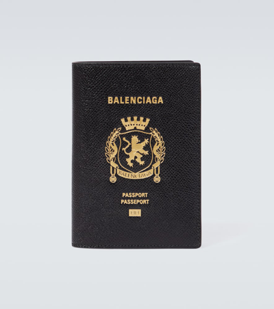 BALENCIAGA LOGO PASSPORT HOLDER