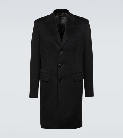 Tom Ford Cashmere Trench Coat In Black