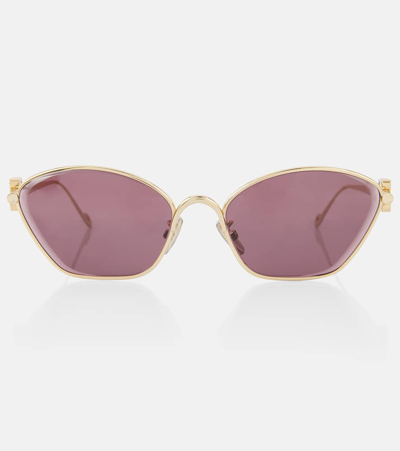 Loewe Anagram Cat-eye Sunglasses In Gold