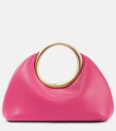 Jacquemus Le Petit Calino Mini Leather Tote Bag In Dark Pink