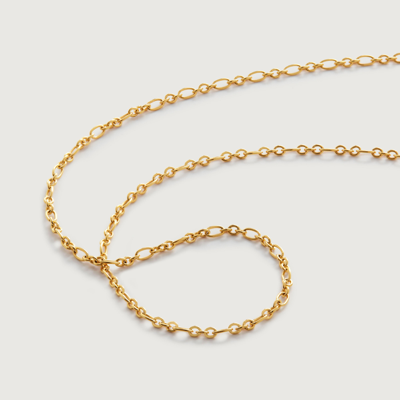 Monica Vinader Gold Woven Chain Adjustable Necklace 46-50cm/18-20'
