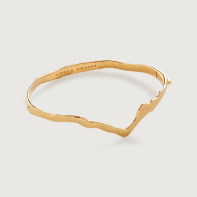 Monica Vinader Wishbone Bangle Bracelet In 18ct Gold Vermeil On Sterling