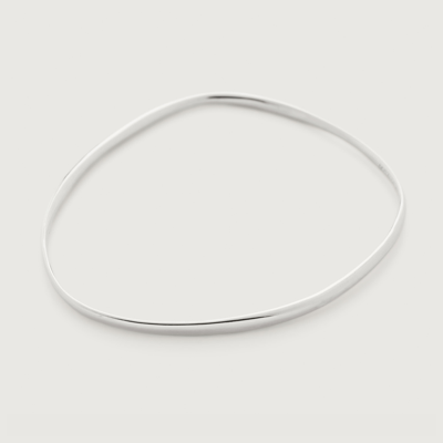 Monica Vinader Sterling Silver Nura Reef Bangle In White