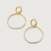 Monica Vinader Gold Riva Ripple Diamond Cocktail Earrings Diamond