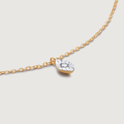 Monica Vinader Gold Diamond Marquise Chain Necklace Adjustable 41-46cm/ 16-18' Diamond