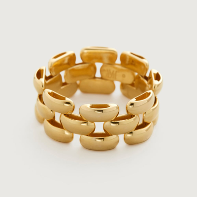 Monica Vinader Gold Heirloom Woven Chain Ring