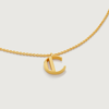 Monica Vinader Gold Initial C Chain Necklace