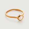 Shop Monica Vinader Gold Siren Gemstone Small Ring Moonstone