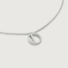 Monica Vinader Womens Sterling Silver O Letter-charm Recycled Sterling-silver Pendant Necklace