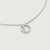Monica Vinader Sterling Silver Initial O Chain Necklace