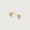 MONICA VINADER GOLD DIAMOND ESSENTIAL STUD EARRINGS DIAMOND