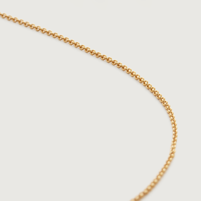 Monica Vinader Fine Chain 24" With Adjuster, Gold Vermeil On Silver