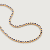 Monica Vinader Gold Gemstone Essential Tennis Necklace Adjustable 41-46cm/16-18' Iolite