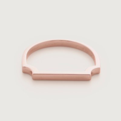 Monica Vinader Rose Gold Signature Thin Ring In Neutral